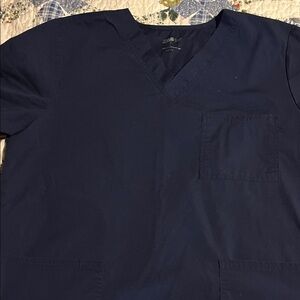 Navy Blue Scrub Top